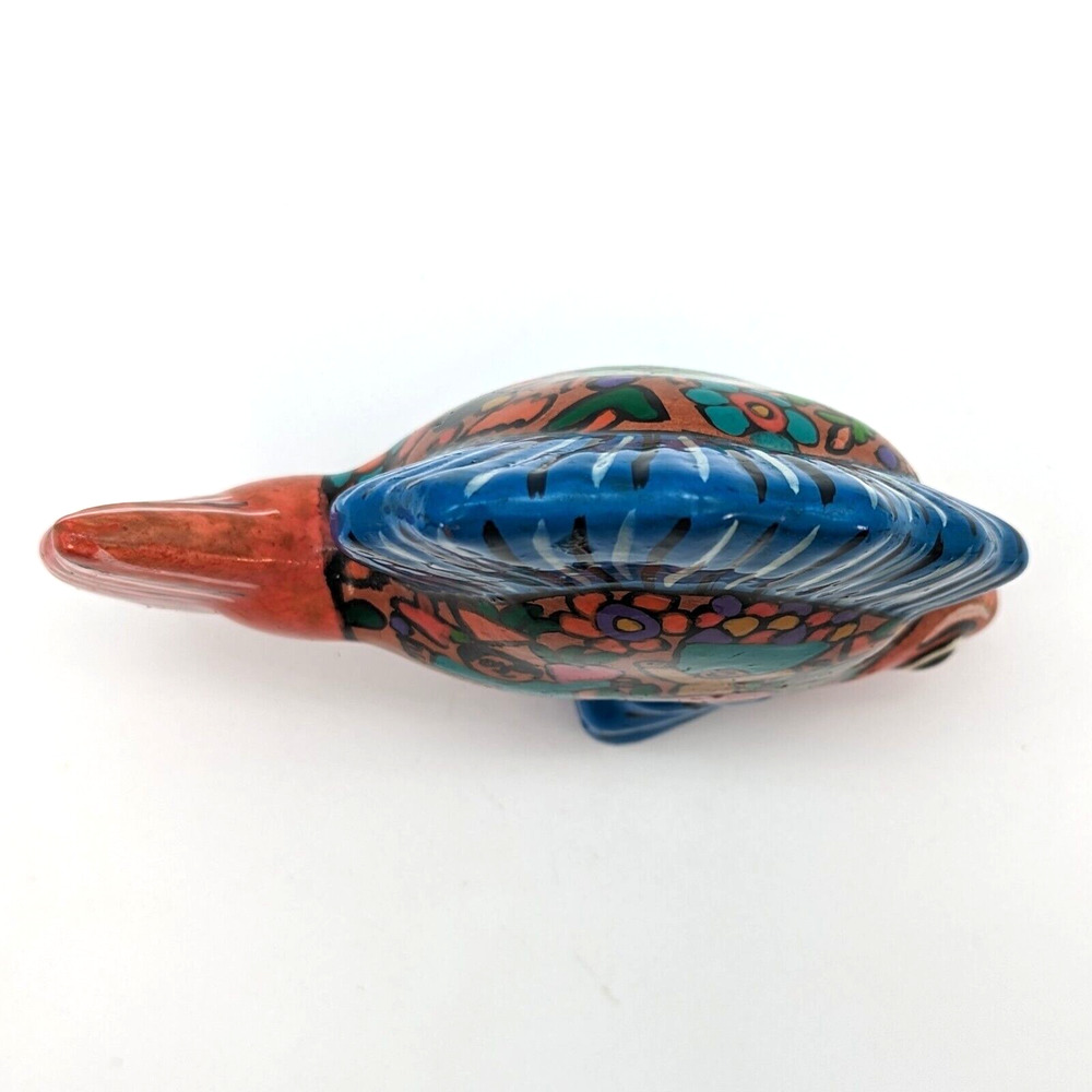 Mexican Isidoro Talavera Fish Folk Art Hand Painted Multicolored Mythology Scene - Picture 9 of 12